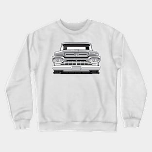 1960 third gen truck BW Crewneck Sweatshirt